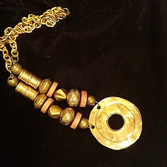 Vintage Artisan Belt Buckle and Necklace - Picture 5 of 6